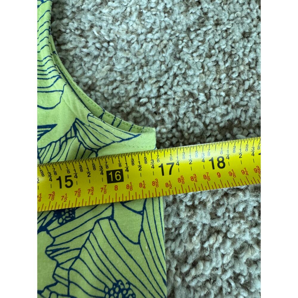 Title Nine Lime Green Floral Mini Dress - Picture 5 of 9